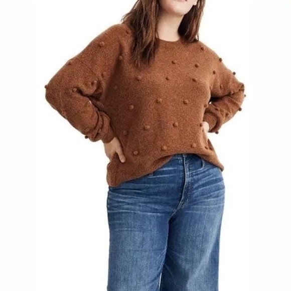 Brockton Bobble Pom Pom Sweater In Heather Cider - Picture 1 of 4